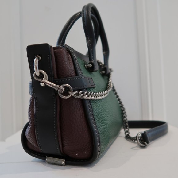 COACH Swagger  Chain Leather Crossbody Bag - Picture 5 of 12
